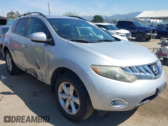 2009 Nissan Murano SL with VIN JN8AZ18U19W023082, listed as a IAAI auction lot 41847562 with 147,780 mi miles and . Bid and sale history available at DreamBid. Image 1.
