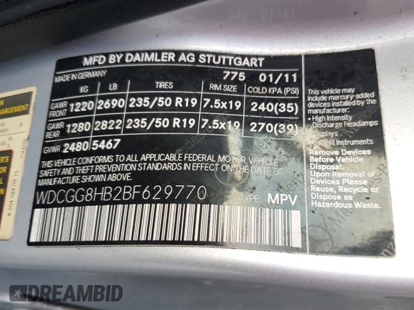 2011 Mercedes-Benz GLK 350 with VIN WDCGG8HB2BF629770, listed as a Copart auction lot 66070374 with 215,199 mi miles and Salvage Title. Bid and sale history available at DreamBid. Image 13.