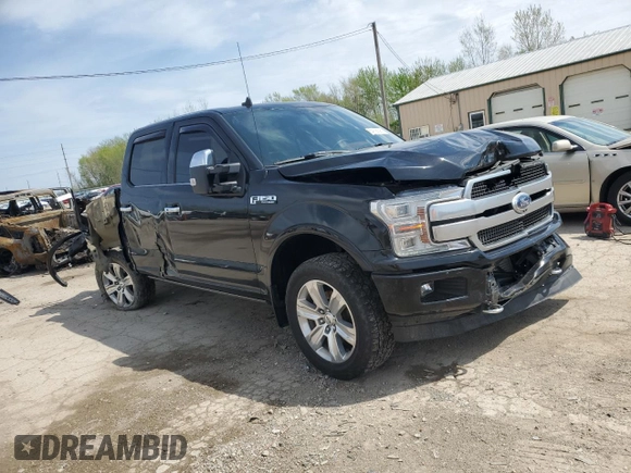 2018 Ford F-150 XL with VIN 1FTFW1EG2JFE02475, listed as a Copart auction lot 54108295 with 121,193 mi miles and Salvage title. Bid and sale history available at DreamBid. Image 4.