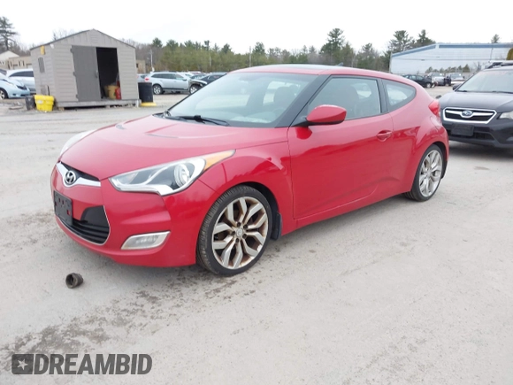 2012 Hyundai Veloster w/Black Int with VIN KMHTC6AD7CU072850, listed as a IAAI auction lot 41868715 with 141,792 mi miles and . Bid and sale history available at DreamBid. Image 2.