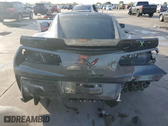 2017 Chevrolet Corvette Z06 3LZ with VIN 1G1YU2D6XH5607015, listed as a Copart auction lot 83753354 with 19,201 mi miles and Salvage Title. Bid and sale history available at carsss.com. Image 6.
