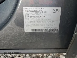 2015 Audi Q5 Premium Plus with VIN WA1LFAFP2FA036629, listed as a Copart auction lot 60836255 with 105,753 mi miles and Salvage title. Bid and sale history available at DreamBid. Image 14.