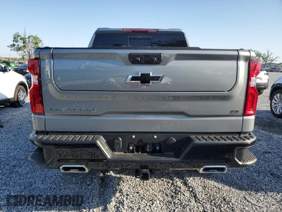 2025 Chevrolet Silverado 1500 with VIN 3GCUKFE80SG128699, listed as a Copart auction lot 52393645 with 5,759 mi miles and Salvage Title. Bid and sale history available at DreamBid. Image 6.