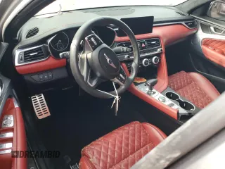 2023 Genesis G70 3.3T with VIN KMTG54TE6PU128438, listed as a Copart auction lot 74662524 with 0 mi miles and Non Repairable. Bid and sale history available at carsss.com. Image 8.