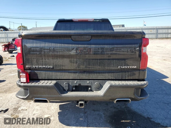 2019 Chevrolet Silverado 1500 Custom with VIN 1GCUYBEFXKZ272377, listed as a Copart auction lot 77071514 with 109,856 mi miles and Salvage Title. Bid and sale history available at DreamBid. Image 6.