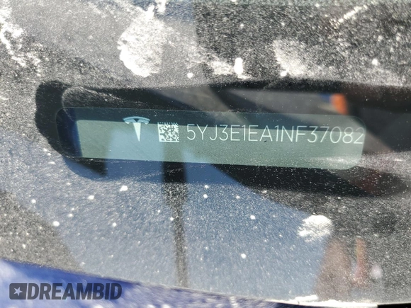 2022 Tesla Model 3 with VIN 5YJ3E1EA1NF370825, listed as a Copart auction lot 51017325 with 95,978 mi miles and Salvage Title. Bid and sale history available at carsss.com. Image 12.