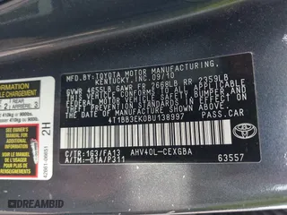 2011 Toyota Camry Hybrid with VIN 4T1BB3EK0BU138997, listed as a IAAI auction lot 41744648 with 173,675 mi miles. Bid and sale history available at carsss.com. Image 9.
