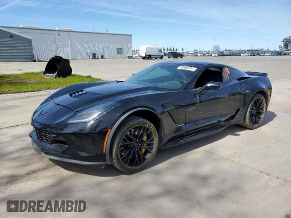 2019 Chevrolet Corvette Z06 3LZ with VIN 1G1YU2D69K5600127, listed as a Copart auction lot 46888204 with 0 mi miles and Salvage Title. Bid and sale history available at carsss.com. Image 1.