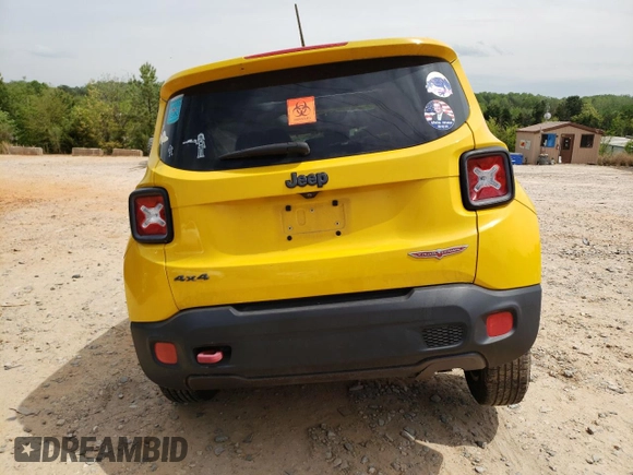 2015 Jeep Renegade Trailhawk with VIN ZACCJBCT2FPC20531, listed as a Copart auction lot 53434975 with 130,962 mi miles and Salvage Title. Bid and sale history available at carsss.com. Image 6.