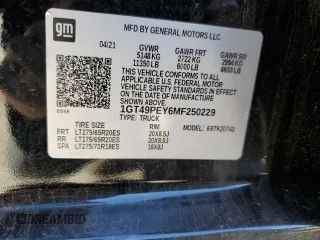 2021 GMC Sierra 2500HD AT4 z VIN 1GT49PEY6MF250229, wystawiony jako Copart lot #89206225 z przebiegiem 77 462 mil mil oraz Szkoda całkowita • Salvage title. Historia ofert i sprzedaży dostępna na DreamBid. Obrazek 15.