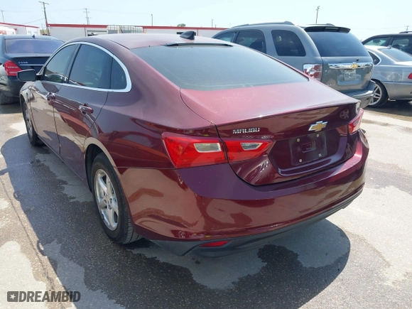 2016 Chevrolet Malibu LS with VIN 1G1ZB5ST9GF253095, listed as a IAAI auction lot 41992542 with 121,749 mi miles. Bid and sale history available at carsss.com. Image 3.
