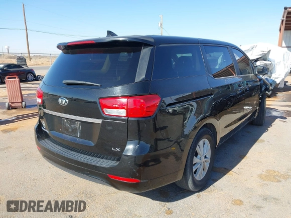 2017 Kia Sedona LX with VIN KNDMB5C19H6242338, listed as a IAAI auction lot 41916438 with 77,404 mi miles and . Bid and sale history available at DreamBid. Image 4.