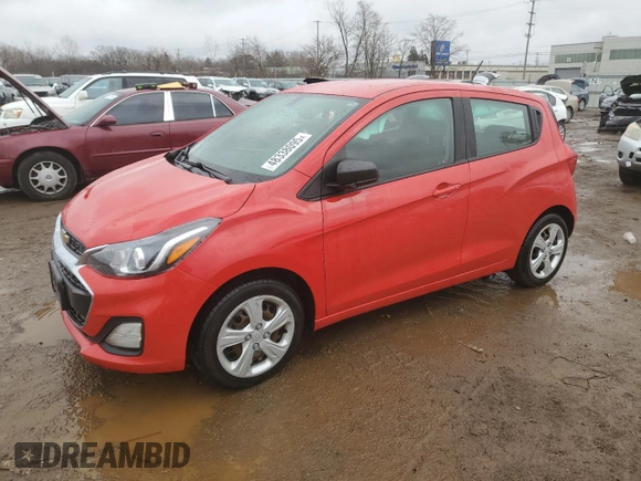 2020 Chevrolet Spark LS with VIN KL8CB6SA8LC400058, listed as a Copart auction lot 48338095 with 89,556 mi miles and Salvage Title. Bid and sale history available at DreamBid. Image 1.