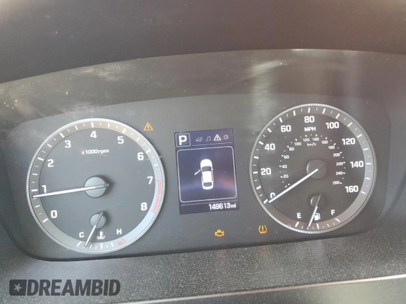 2017 Hyundai Sonata Sport with VIN 5NPE34AF2HH580647, listed as a Copart auction lot 52168185 with 149,613 mi miles and Salvage Title. Bid and sale history available at DreamBid. Image 9.