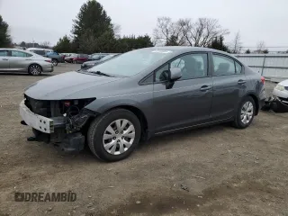 2012 Honda Civic LX with VIN 19XFB2F53CE313803, listed as a Copart auction lot 49202085 with 144,868 mi miles and Salvage Title. Bid and sale history available at DreamBid. Image 1.