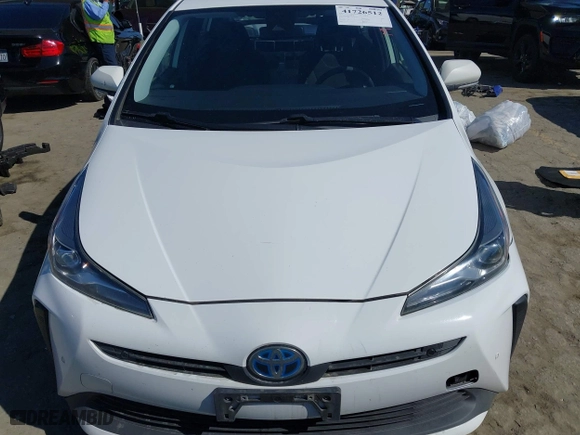2020 Toyota Prius L Eco with VIN JTDKARFU3L3124142, listed as a IAAI auction lot 41726512 with 275,963 mi miles. Bid and sale history available at carsss.com. Image 13.