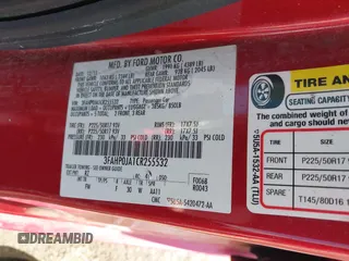 2012 Ford Fusion SEL with VIN 3FAHP0JA1CR255532, listed as a IAAI auction lot 41654965 with 171,036 mi miles. Bid and sale history available at carsss.com. Image 9.
