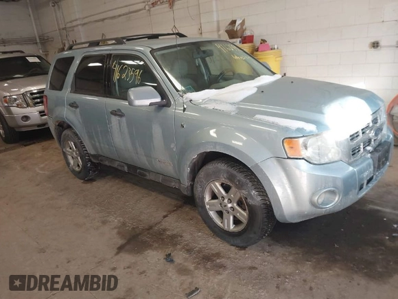 2008 Ford Escape Hybrid with VIN 1FMCU49H58KC63839, listed as a IAAI auction lot 41623596 with 218,566 mi miles and . Bid and sale history available at DreamBid. Image 1.