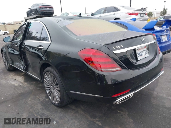 2020 Mercedes-Benz S-Class S 560 with VIN WDDUG8DB3LA509043, listed as a IAAI auction lot 41740807 with 39,391 mi miles. Bid and sale history available at carsss.com. Image 3.