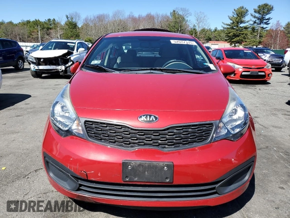 2014 Kia Rio LX with VIN KNADM4A32E6385200, listed as a Copart auction lot 52072335 with 94,790 mi miles and Salvage Title. Bid and sale history available at DreamBid. Image 5.
