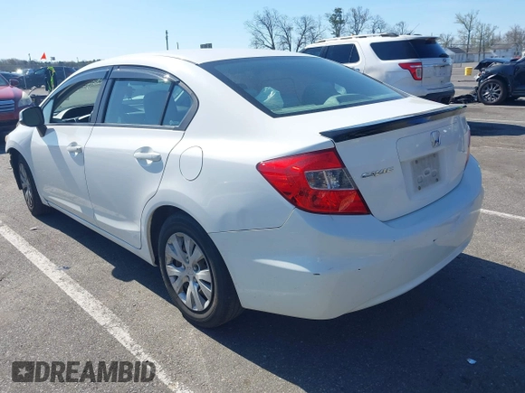 2012 Honda Civic LX with VIN 19XFB2F54CE348155, listed as a IAAI auction lot 42064540 with 238,636 mi miles and . Bid and sale history available at DreamBid. Image 3.