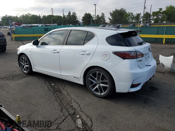 2015 Lexus CT 200h with VIN JTHKD5BH0F2242926, listed as a Copart auction lot 59048395 with 91,656 mi miles and Salvage title. Bid and sale history available at DreamBid. Image 2.
