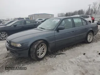 2000 BMW 7 Series 740iA with VIN WBAGG8343YDN76254, listed as a Copart auction lot 43918405 with 172,653 mi miles and Clean Title. Bid and sale history available at carsss.com. Image 1.