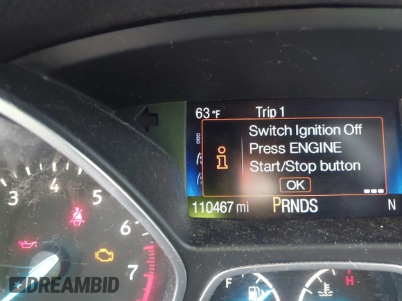 2017 Ford Escape Titanium with VIN 1FMCU0JD1HUA30076, listed as a IAAI auction lot 42024777 with 110,467 mi miles. Bid and sale history available at carsss.com. Image 7.