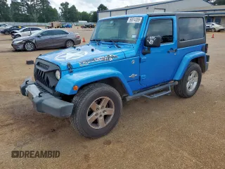 2014 Jeep Wrangler Sport with VIN 1C4AJWAG9EL235728, listed as a Copart auction lot 59514355 with 66,928 mi miles and Salvage title. Bid and sale history available at DreamBid. Image 1.