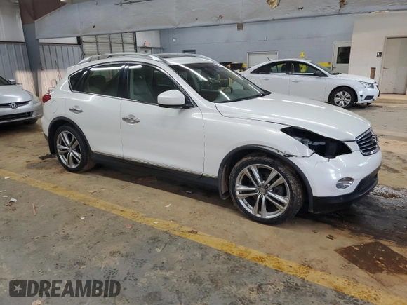 2012 Infiniti EX Journey with VIN JN1AJ0HR2CM451564, listed as a Copart auction lot 84375224 with 137,388 mi miles and Salvage Title. Bid and sale history available at DreamBid. Image 4.