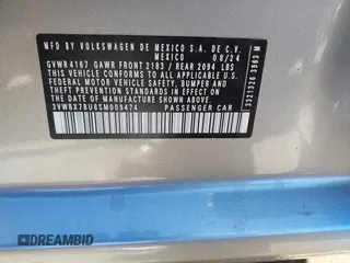 2025 Volkswagen Jetta Sport с VIN 3VWBX7BU8SM009474, выставлен на аукционе IAAI как лот 41904378 с пробегом 5 508 миль миль и . История ставок и продаж доступна на DreamBid. Изображение 9.