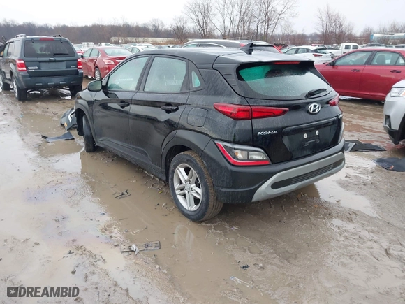 2022 Hyundai Kona Preferred with VIN KM8K22ABXNU840166, listed as a IAAI auction lot 41913193 with 35,722 mi miles. Bid and sale history available at carsss.com. Image 3.