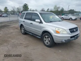 2005 Honda Pilot EX-L with RES with VIN 5FNYF18695B018134, listed as a IAAI auction lot 41962595 with 264,599 mi miles. Bid and sale history available at carsss.com. Image 1.