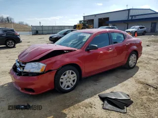 2014 Dodge Avenger SE with VIN 1C3CDZAB7EN190738, listed as a Copart auction lot 52527275 with 95,709 mi miles and Non Repairable. Bid and sale history available at carsss.com. Image 1.
