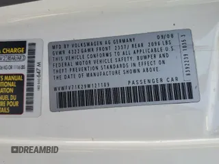 2009 Volkswagen GTI z VIN WVWFV71K29W121109, wystawiony jako Copart lot #70344254 z przebiegiem 102 475 mil mil oraz Szkoda całkowita • Salvage title. Historia ofert i sprzedaży dostępna na DreamBid. Obrazek 12.