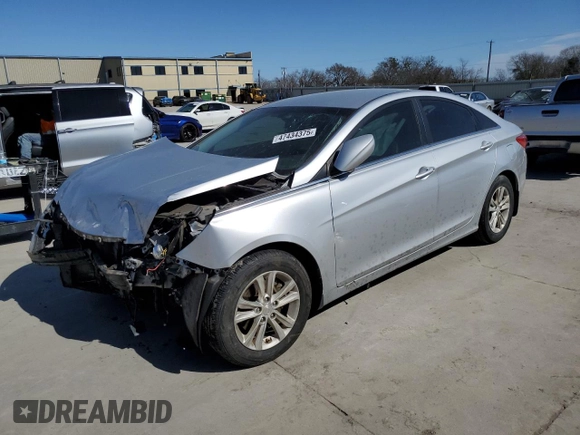 2013 Hyundai Sonata GLS with VIN 5NPEB4AC6DH569671, listed as a Copart auction lot 47434375 with 97,353 mi miles and Salvage Title. Bid and sale history available at carsss.com. Image 1.