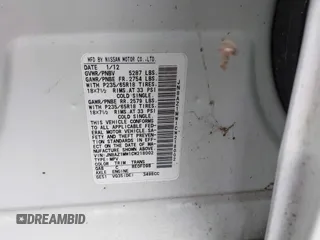2012 Nissan Murano SL с VIN JN8AZ1MW1CW218002, выставлен на аукционе IAAI как лот 42551102 с пробегом 162 524 миль миль и . История ставок и продаж доступна на DreamBid. Изображение 9.