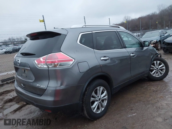 2016 Nissan Rogue SV with VIN KNMAT2MV1GP694986, listed as a IAAI auction lot 41109354 with 63,794 mi miles and . Bid and sale history available at carsss.com. Image 4.