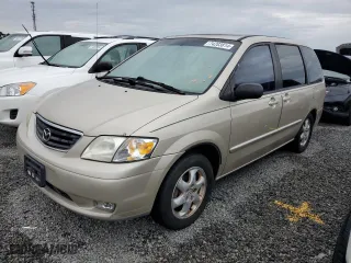 2000 Mazda MPV DX with VIN JM3LW28G0Y0109070, listed as a Copart auction lot 74203814 with 0 mi miles and Salvage Title. Bid and sale history available at carsss.com. Image 1.