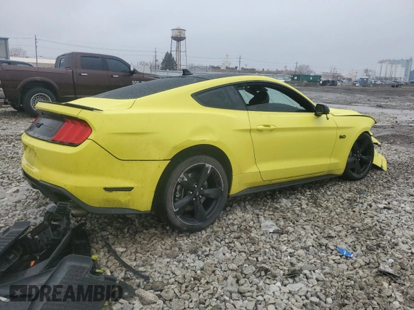 2021 Ford Mustang GT z VIN 1FA6P8CF7M5108554, wystawiony jako Copart lot #47706165 z przebiegiem 44 841 mil mil oraz Szkody całkowita. Historia ofert i sprzedaży dostępna na DreamBid. Obrazek 3.