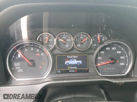 2020 Chevrolet Silverado 1500 LT with VIN 1GCPWCED7LZ112515, listed as a Copart auction lot 48415525 with 45,706 mi miles and Salvage Title. Bid and sale history available at carsss.com. Image 9.