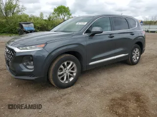 2019 Hyundai Santa Fe SE z VIN 5NMS23ADXKH075801, wystawiony jako Copart lot #56715255 z przebiegiem 38 798 mil mil oraz Szkoda całkowita • Salvage title. Historia ofert i sprzedaży dostępna na DreamBid. Obrazek 1.
