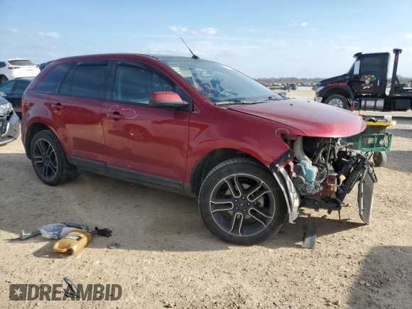 2013 Ford Edge SEL with VIN 2FMDK3JC1DBC96247, listed as a Copart auction lot 45846895 with 130,497 mi miles and Salvage Title. Bid and sale history available at carsss.com. Image 4.