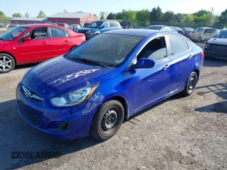 2012 Hyundai Accent GLS with VIN KMHCT4AE5CU207207, listed as a IAAI auction lot 42153757 with 163,278 mi miles. Bid and sale history available at carsss.com. Image 2.