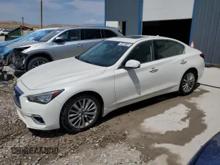 2021 Infiniti Q50 Luxe with VIN JN1EV7BR5MM753231, listed as a Copart auction lot 61962145 with 52,250 mi miles and Clean title. Bid and sale history available at DreamBid. Image 1.