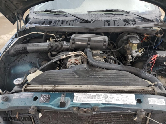 1996 Dodge Ram 1500 with VIN 3B7HC13YXTG197440, listed as a Copart auction lot 46131835 with 224,246 mi miles and Salvage Title. Bid and sale history available at carsss.com. Image 12.