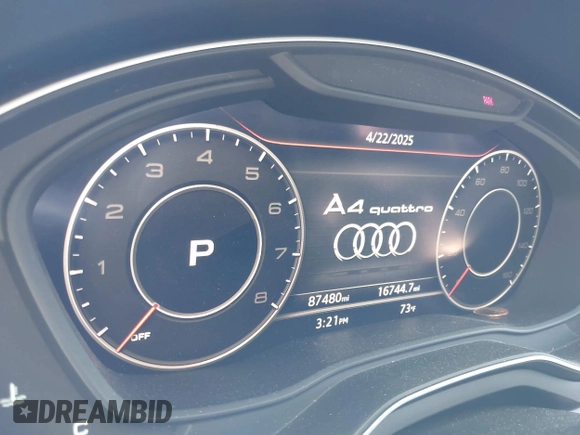 2017 Audi A4 Premium Plus z VIN WAUENAF44HN001610, wystawiony jako IAAI lot #42094307 z przebiegiem 87 480 mil mil oraz . Historia ofert i sprzedaży dostępna na DreamBid. Obrazek 14.