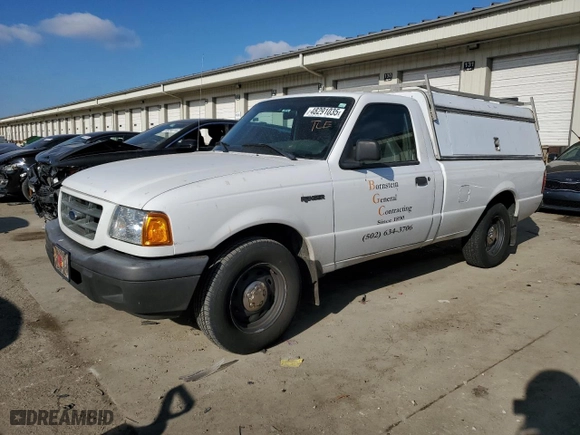 2002 Ford Ranger XL with VIN 1FTYR10D82PA96777, listed as a Copart auction lot 48291035 with 110,514 mi miles and Salvage Title. Bid and sale history available at carsss.com. Image 1.