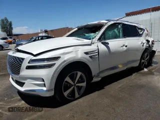 2024 Genesis GV80 z VIN KMUHCESC8RU195038, wystawiony jako Copart lot #56411185 z przebiegiem 25 454 mil mil oraz Szkody całkowita. Historia ofert i sprzedaży dostępna na DreamBid. Obrazek 1.