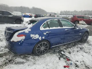 2020 Mercedes-Benz C 300 with VIN W1KWF8EB6LR589501, listed as a Copart auction lot 44657325 with 45,383 mi miles and Salvage Title. Bid and sale history available at DreamBid. Image 3.